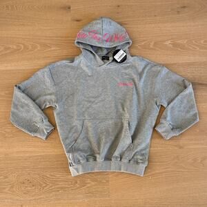 White Fox Oversized Hoodie Lucky Thisteen Shaya Size XS/S Gray Pink